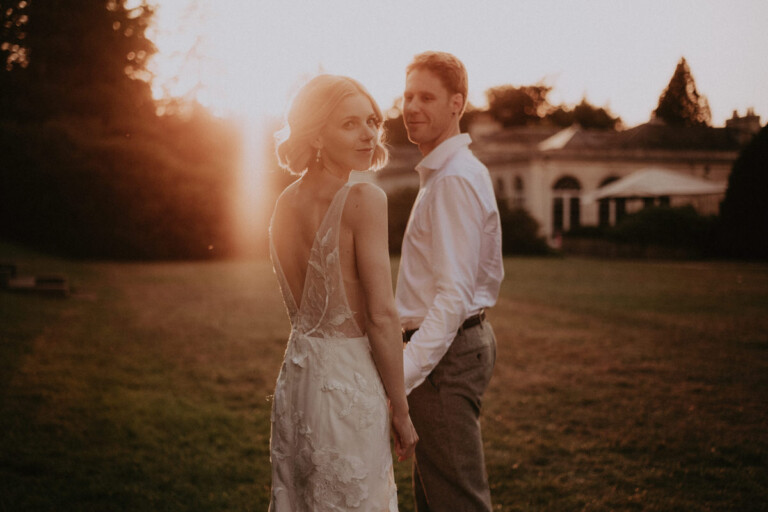 Elegant Rudding Park Wedding 2 Rudding Park Wedding sunset photos of luxury bride and groom