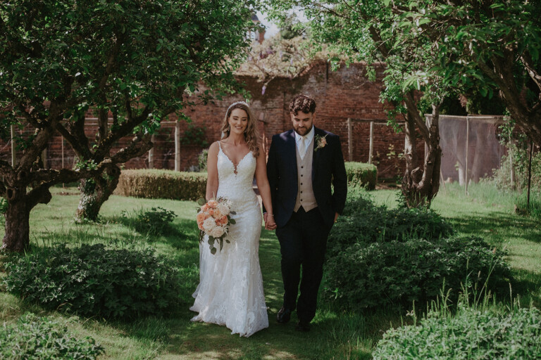 Bride and Groom at their Stanlake Park Wedding