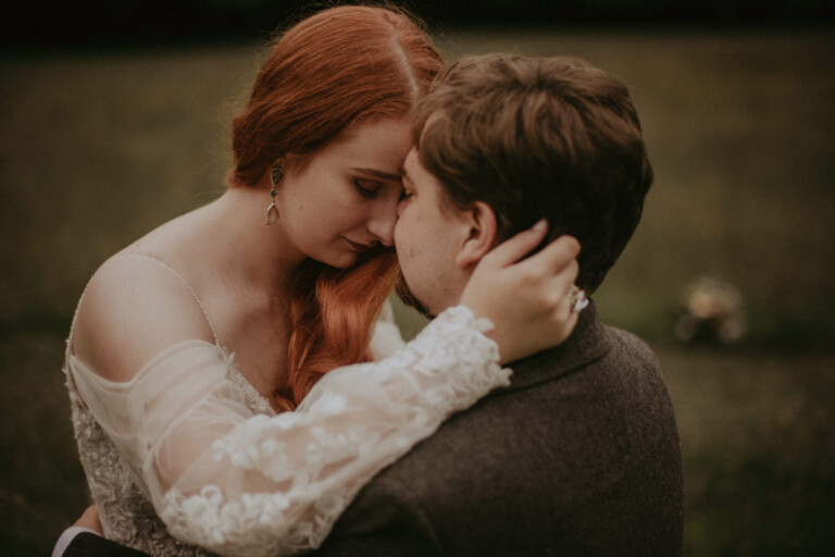 Lilas Wood Wedding 1 Bride and Groom at their Ethereal Lilas Wood Wedding